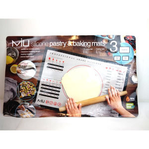 MIU Silicone Non-Stick Professional Pastry and Baking Mat 3 Piece Set
